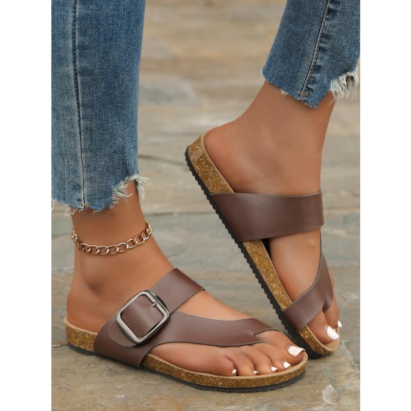 Women's Plus Size Flip-Flop Slipper Casual Sandal Slipper Flat Heel Sandal Slipper Pull-On Toe Slipper