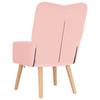 Armchair Pink 63 x 67 x 94 cm Fabric and Plywood