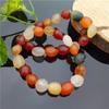Natürliche Regenbogen Achat Raw Stein Armband Bunte Candy Modische Jade Armband