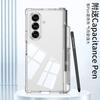 Magnetic Snap-on Case With Side Kickstand Pen Holder Galaxy Z Fold7 Shockproof Air Cushion Design Transparent/Black