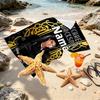 Custom Name Personalized American singer Print Beach Towel, for Trip Camping Beach Party Home Decor, Birthday Gift for Family & Friends