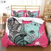 Funny Cartoon Dog Print Quilt Cover Kids Gift 100% Polyester Bedding Set Pillowcase Quilt Cover Three-Piece Set Machine Washable