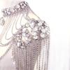 High Quality New Fashion Chain Tassel Style Bridal Silver Rhinestone Crystal Shoulder Chain for Handbags
