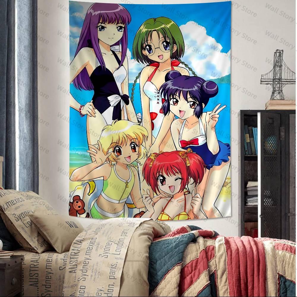 

Tokyo Mew Mew Anime Colorful Wall Hanging Hippie Flower Wall Carpets Dorm Decor Wall Art Decor Tapestry Bedroom Tapestry 74x94cm(29x37in)