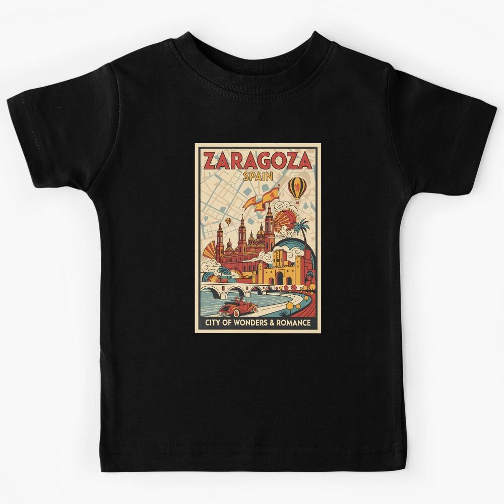 Zaragoza Spain 1950s Vintage Travel Tourism Kids T-Shirt 170