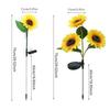 1/3 Head Solar Simulation Sunflower Lights Garden Decor Yard Lawn Night Lights  LED Landscape Lamp Home Decoration Flower Light