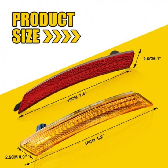 4X LED FULL Front Rear Side Marker LH Lights RH For 2nd Gen 2007-15 Mini Cooper