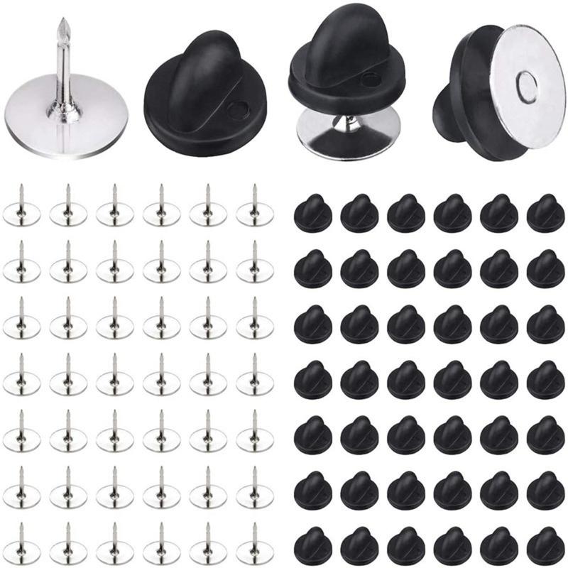 100Pairs for Butterfly Clutch Tie Tacks Pin Backs for Lapel Pins Tie Tacks Blank Pins with Clutch Back Unique Decor for