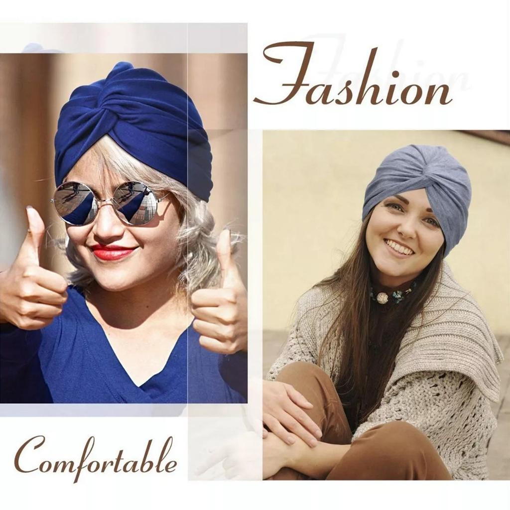 Fashion Forehead Cross Twist Cap High Elasticity Headscarf Nursing Cap Head Hat Turban
