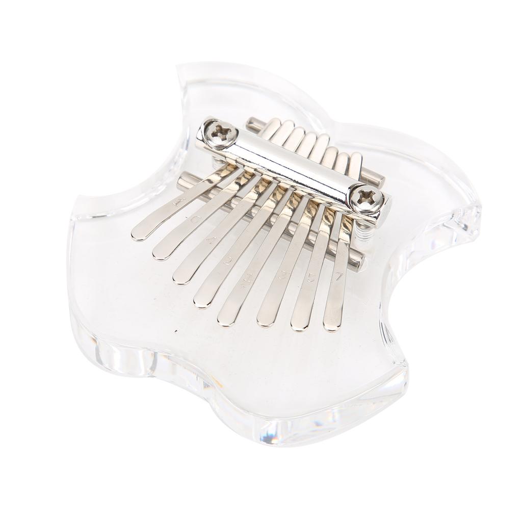 Thumb Piano Crystal Mini Portable Fruit Mbira Music Instrument for Beginners 8 Keys
