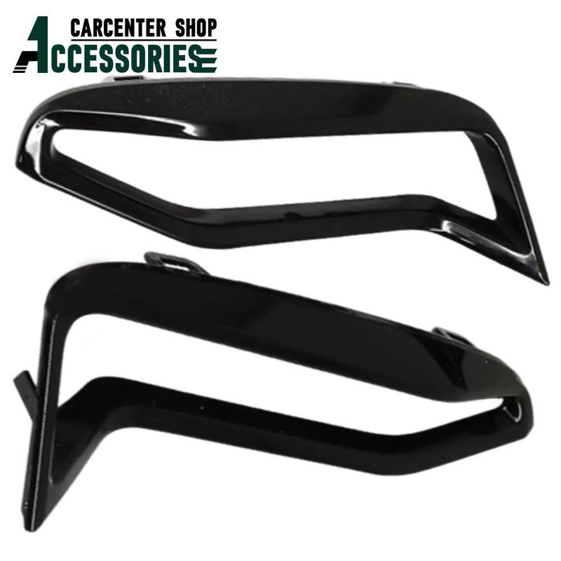 Pair Front Bumper Fog Lamp Cover Left Right Grille Trim Black for BMW G20 G21 3 series M340i M340iX 2018