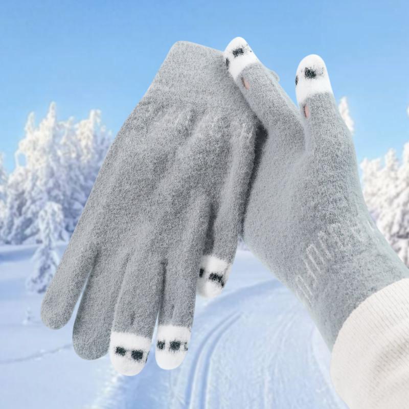 

Thickened Woolen Fingerless Gloves for Big Kids: Cute, Warm, Touchscreen-Compatible Winter Wear