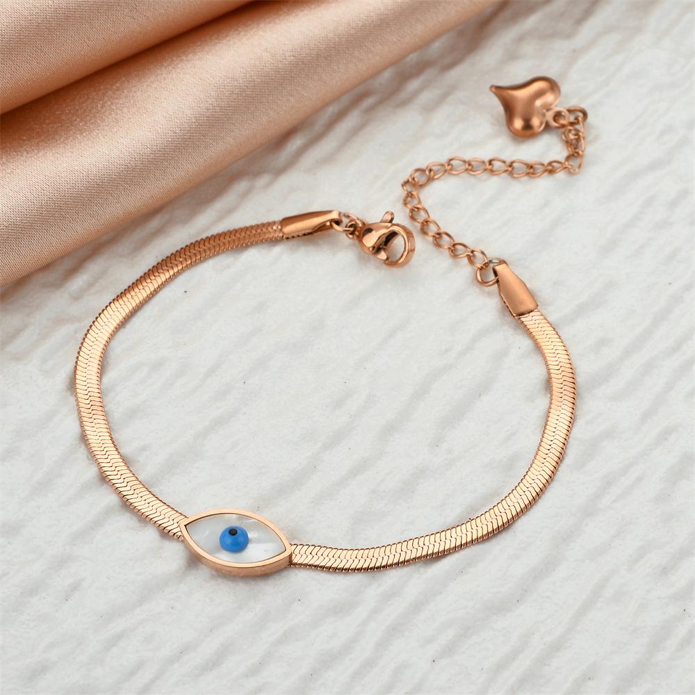 Korean Titanium Steel Four-Leaf Clover Bracelet - Women's Fashion, Versatile & Non-Fading Jewelry