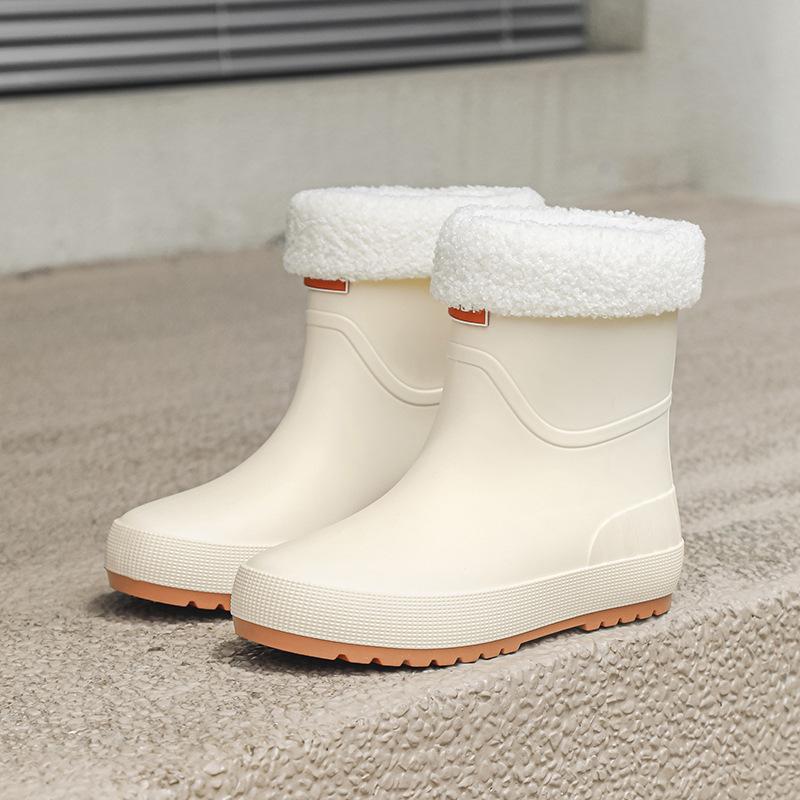 Versatile rain shoes female adult waterproof, non-slip and wear-resistant rain boots soft-soled comfortable shoes