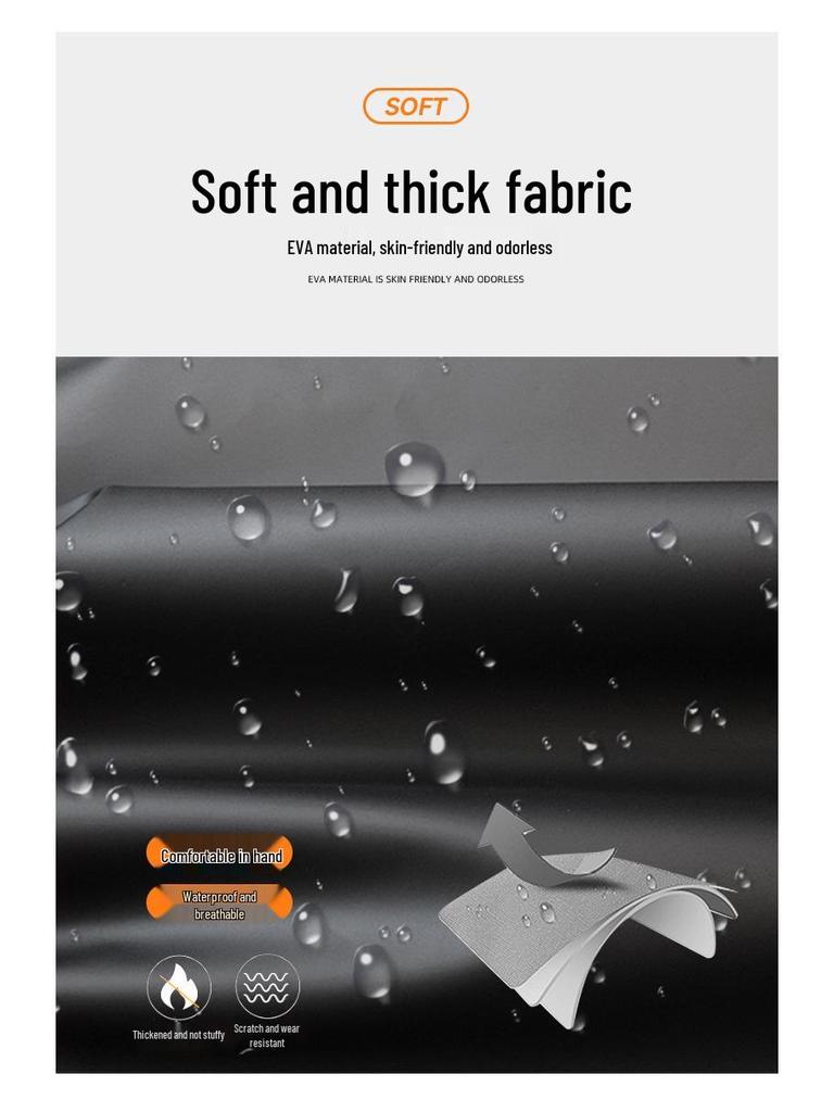 Black Adult Trench Coat-Style Windproof Hooded Rain Poncho, Extra Long & Thick, In Stock