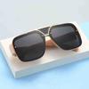 New Large Frame Square Sunglasses Women Decorative Rice Nail Fashion Sun Glasses Lady Outdoor Travel Eyewear Uv400