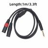 TRS 1/4 Inch To Dual XLR Male 6.35mm Stereo Breakout Cable Y Splitter Cable  Audio Connection