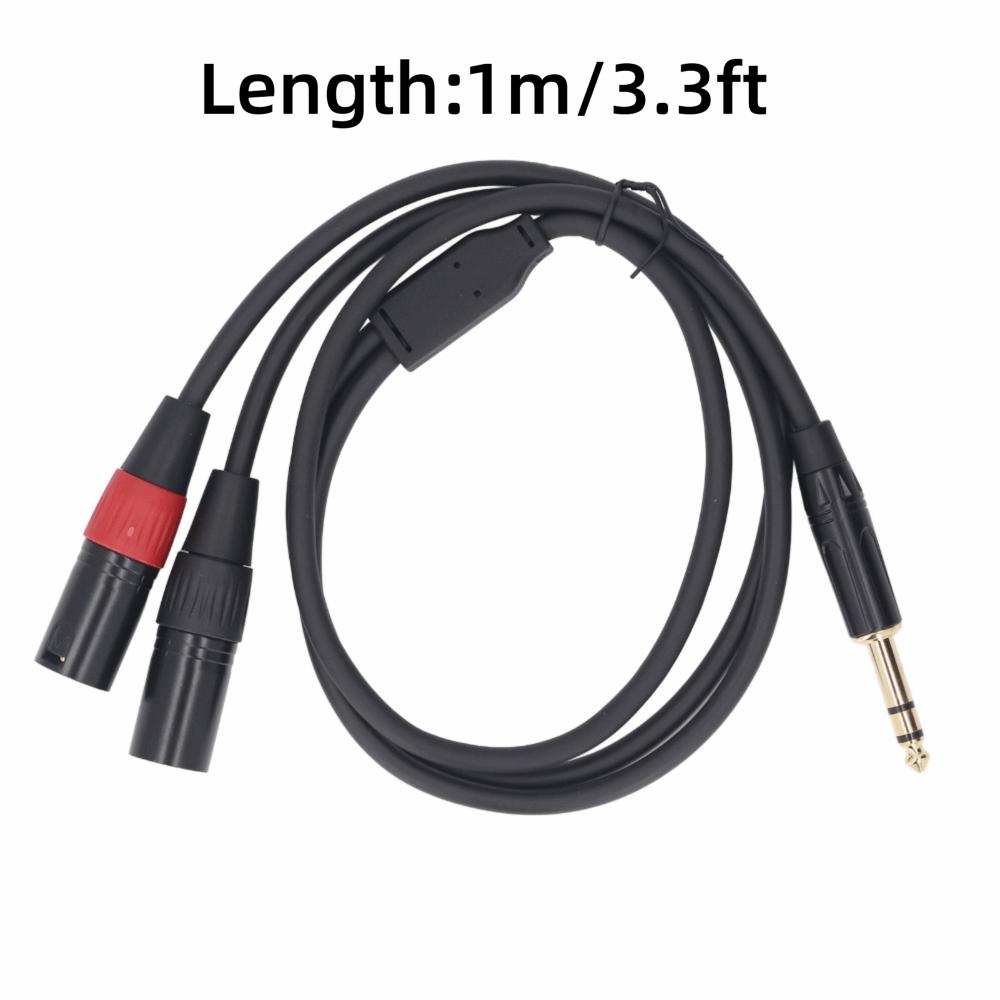 TRS 1/4 Inch To Dual XLR Male 6.35mm Stereo Breakout Cable Y Splitter Cable  Audio Connection