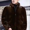 Men's top imitation mink hair imitation fur jacket thickened large size imitation fur velvet autumn and winter wear