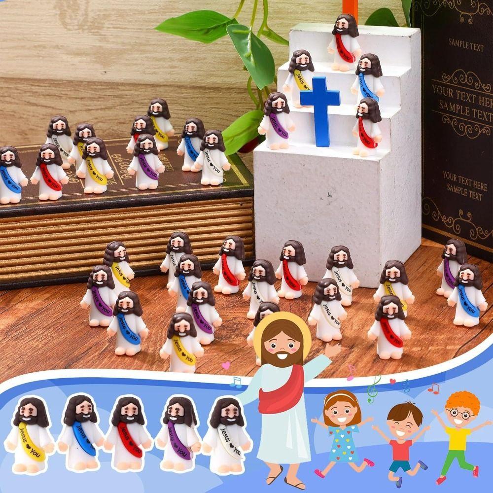 10pcs With Letters Christmas Jesus Ornaments Jesus Stuffers Jesus Decoration Jesus Loves You Toys Christmas Ornaments