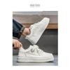 Youth Summer Breathable Trendy Versatile Casual White Thick-Soled Canvas Board Shoes.