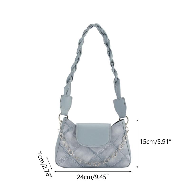 2024 NEW Shoulder Bag PU Leather Underarm Bag for Girl Women Armpit Bag Large Capacity Handbag Shopping Bag