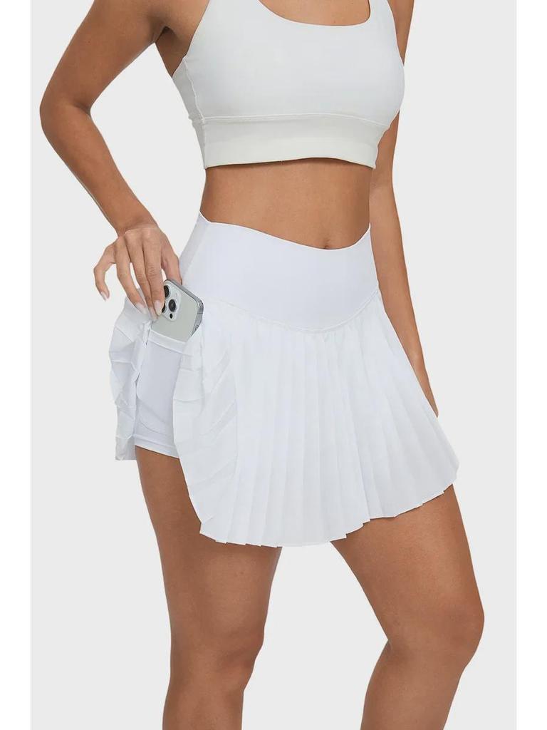 High Waist Pleated Sports Skirt: Yoga, Running, Badminton, Tennis - Anti-Exposure, One-Piece Short Skirt