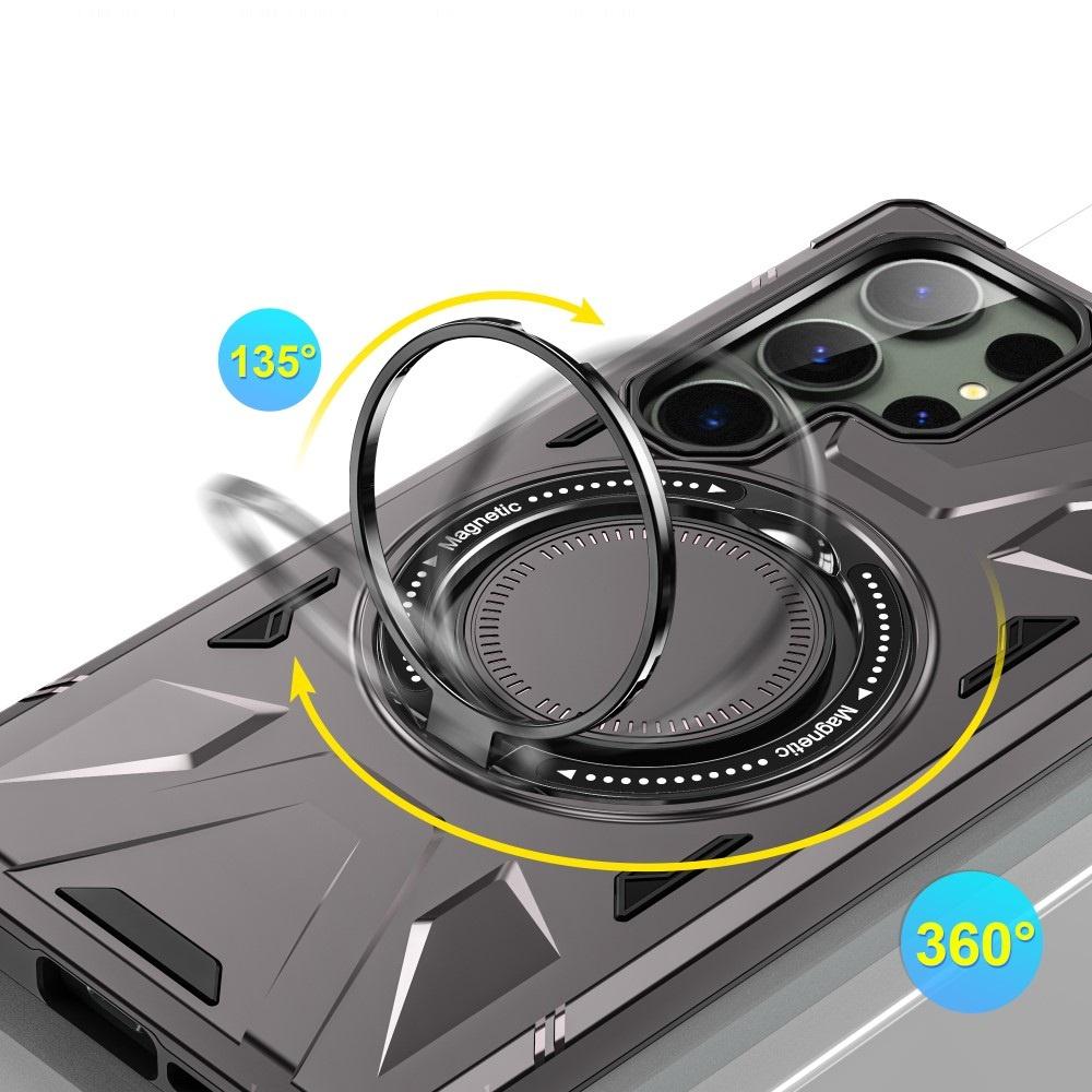 Case for Samsung Galaxy S24 Ultra, Armored with a Stand and a Plate for the Holder, Gray