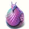 3D Dragon Printed Model - Colorful Anime-Inspired Collectible Desktop Accessory