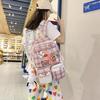 Schoolbag schoolbag for girls, grades 3 to 5 and 6, summer plaid cute girl, high school student, junior high school backpack