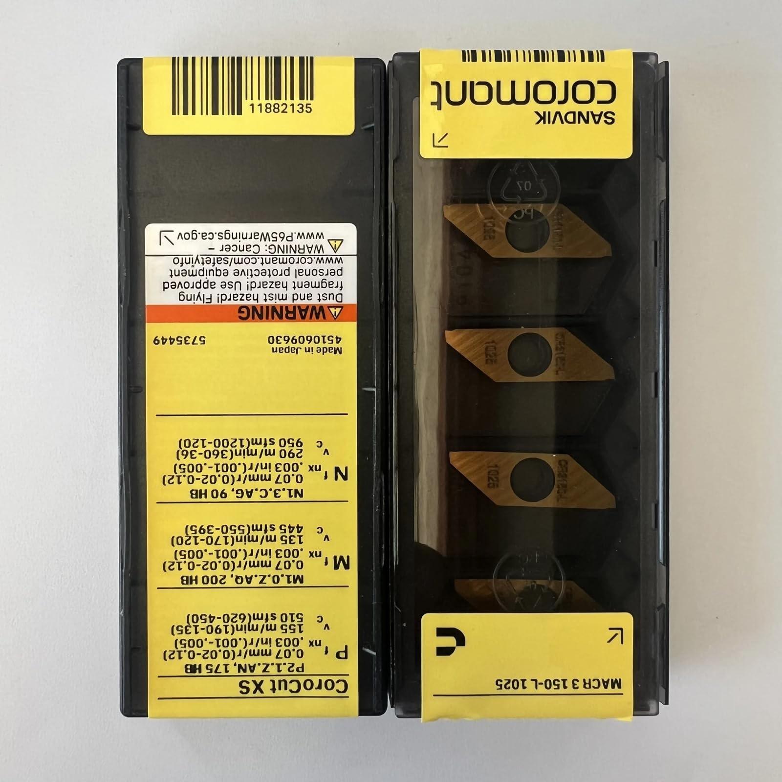 

Original Sandvik / MACR3150-L 1025 CNC lathe carbide blade tool 10 Pcs