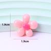 Glossy Pink Five-Petal Flower Resin Hair Clips & DIY Accessories