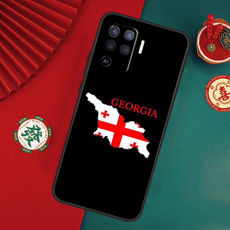 Georgien Flagge Hülle Für Oppo A15 A17 A57 A6 A5 Pro A54 A74 A94 A16 A76 A96 A40 A60 A80 A18 A38 A58 A78 A98