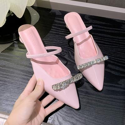 Modne Nowy Styl Damskie Lakierowane Różowe Kapcie Wiosna Lato Płaskie Szpiczasty Czubek Buty Wizytowe Projektant Eleganckie Płytkie Imprezowe Zapatos Mujer