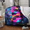 1Pc Colorful Skateboard Art Blanket Soft And Comfortable Casual Warm Camping Travel Christmas Halloween Xmas Gift M928488