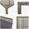 Garden Dining Set 3 pcs Gray Poly Rattan