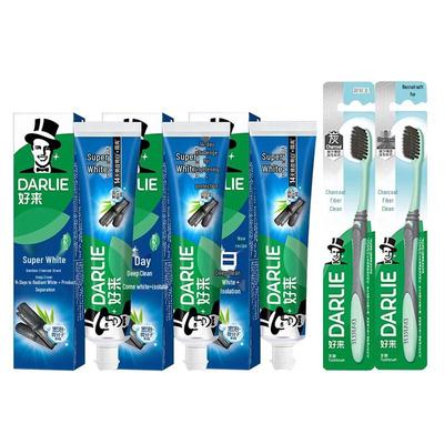 Darlie Ultra White Bamboo Charcoal Toothpaste with Toothbrushes