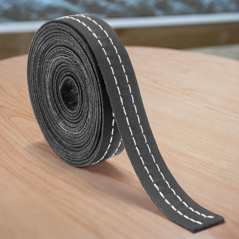 Selbstklebende Zierleiste PU-Leder Auto-Innenraum DIY-Streifen Selbstklebendes Armaturenbrett Leder Dekorationslinie Auto-Dekoration