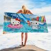 2D Flat Sanrio Beach Towel,1pc,Simple and Elegant,Super Soft Bath Towel Essential for Summer,Suitable for Swimming Pools