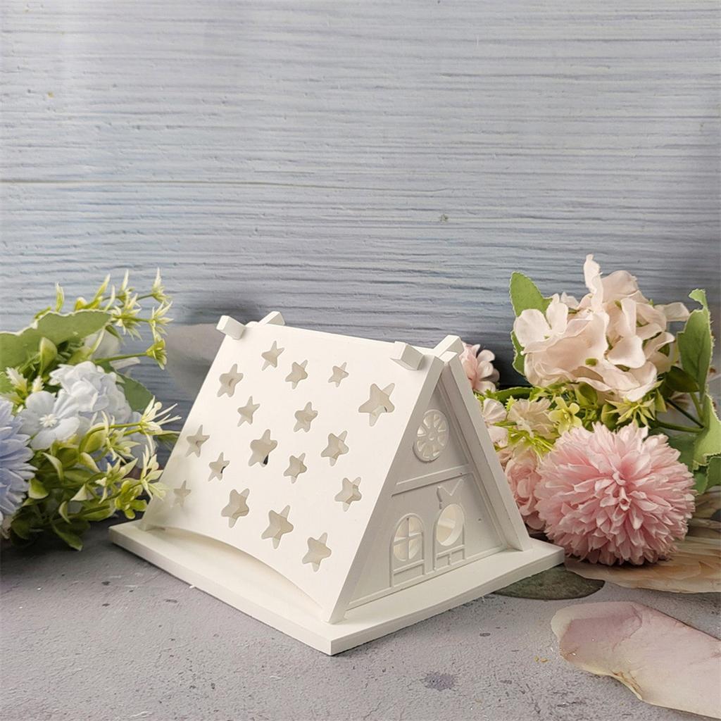 Home Decoration Silicone Mold Miniature House Shaped Ornament Mould Practical Gypsum Mould Jewelry Making Supplies