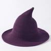 Halloween Wizard Hat Cotton Yarn Knitted Witch Hat Adult Children's Pointed Wizard Hat