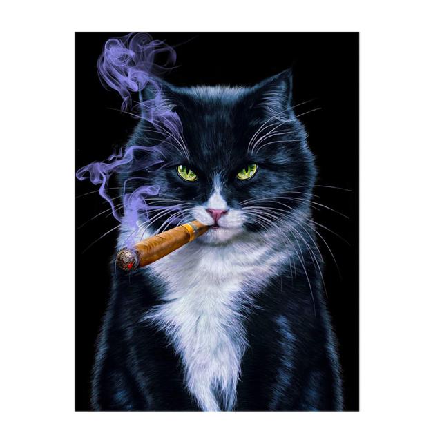 

Милые кошки, забавные постеры с домашними животными, настенные художественные принты на холсте, современные портретные картины с животными для гостиной, детская комната, домашний декор, фотографии 30x40 No Frame