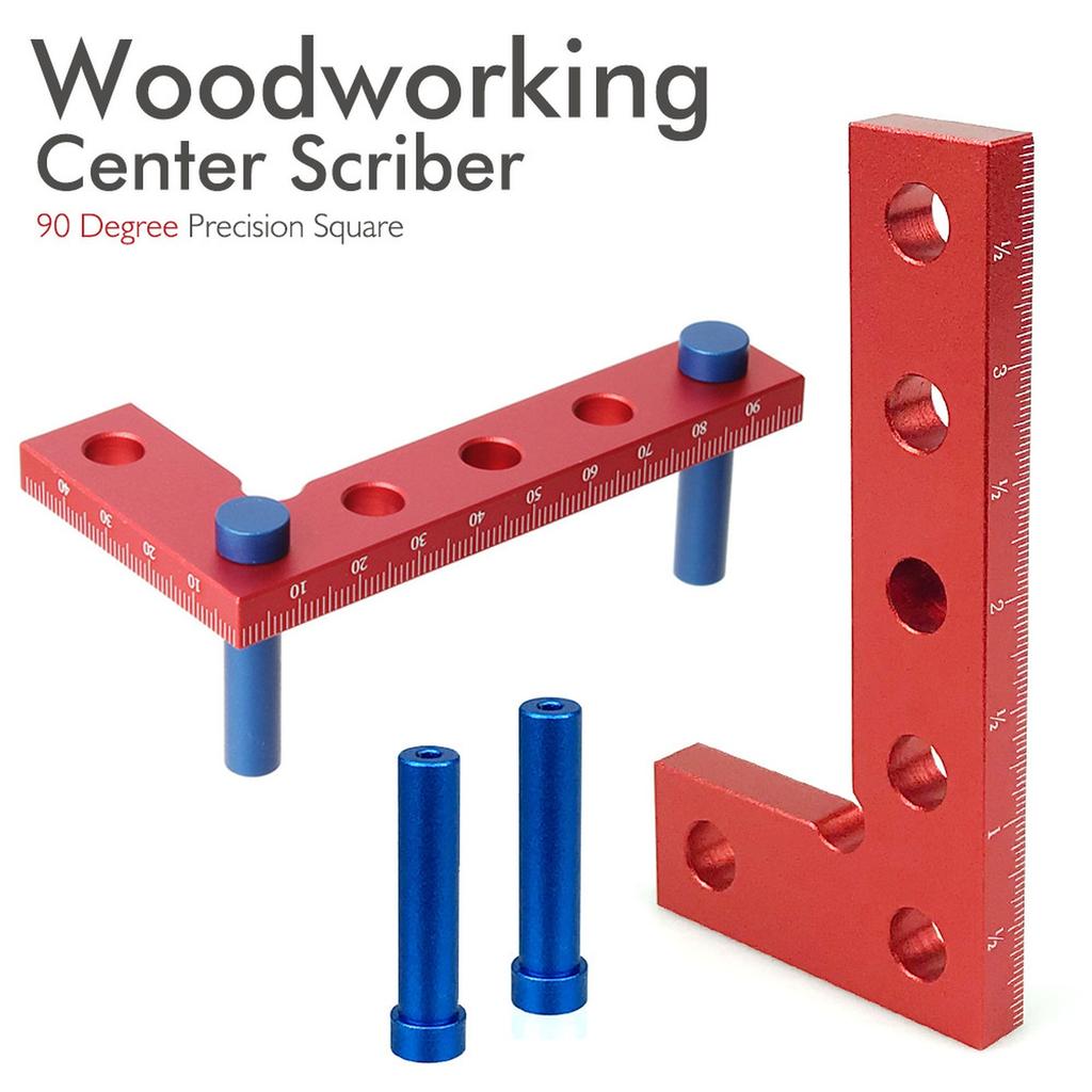 90 Degree Woodworking Center Scriber Alloy Cabinet Making Square Edge Marking Tool Precision Engraving