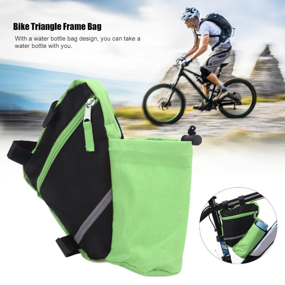 Portable Bike Frame Bag Large Capacity Bike Triangle Frame Bag  Cycling Accessory зелёный