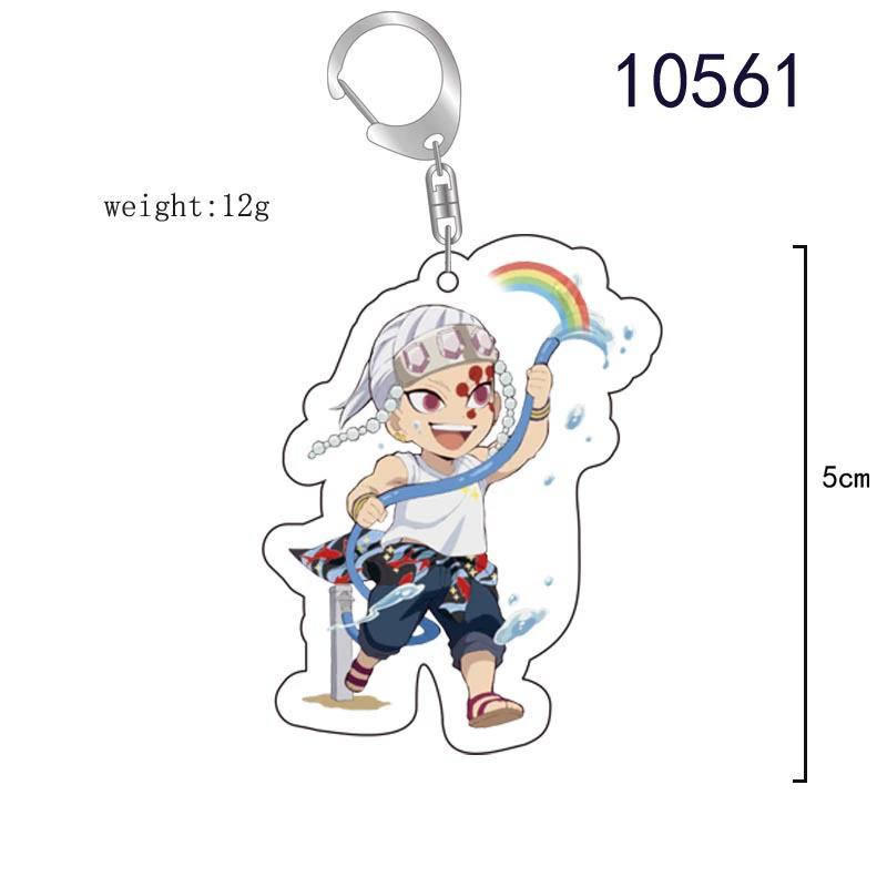 Keychain Pendant Anime Demon Slayer Kimetsu No Yaiba Kamado Tanjirou Double Sided HD Bag Pendant Gift For Fans Cosplay Props Jewelry Gift