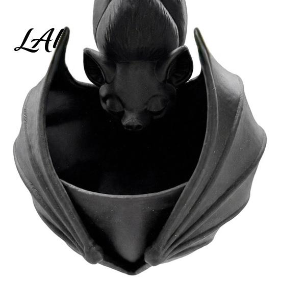 Novelty Bat Fan Gift 3D Printed Hanging Plant Pot Shaped Planter Creative Halloween Planter Flowerpots Gothic Holder for Indoor Outdoor Home Garden