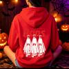 Just Here for The Boos Hoodies Men Funny Ghost Beer Sweatshirts Halloween Graphic Hoode Hoodies Unisex Holiday Party Tops Gifts
