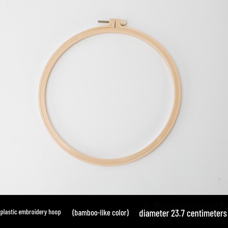 Bamboo-Style Plastic Embroidery Hoop: Handmade DIY Round Frame & Stand
