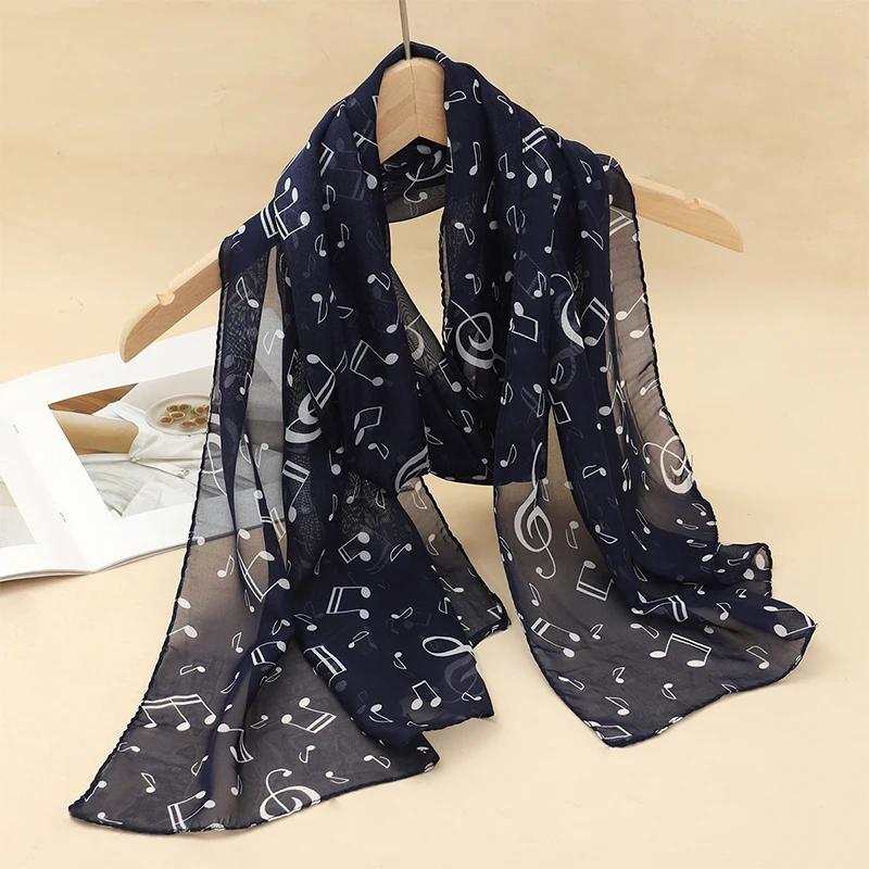 New Print Chiffon Scarf Shawl Women Sunscreen Silk Scarf Turban Long Wrap Beach Travel Outdoor Accessories Trendy Headband