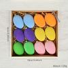Easter Egg Set Flocking Egg Flocking Christmas Ball Hand Painted Egg Holiday Decoration Plastic Egg Props